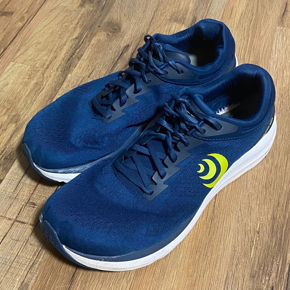 Topo Phantom 3 Mens Running Shoes Navy Blue Lime ZipFoam 5mm Drop Size 13